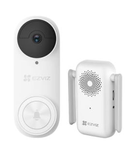 Kit sonerie video EZVIZ, conexiune Wi-Fi, rezolutie 3k,  acumulator 5200mAh, PIR detectie miscare, unghi vizualizare