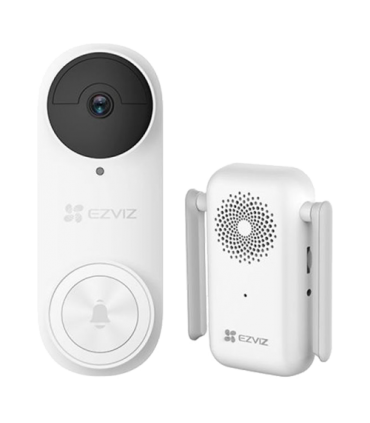 Kit sonerie video EZVIZ, conexiune Wi-Fi, rezolutie 3k,  acumulator 5200mAh, PIR detectie miscare, unghi vizualizare