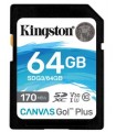 Card de Memorie Kingston Canvas GO Plus 64GB Class 10