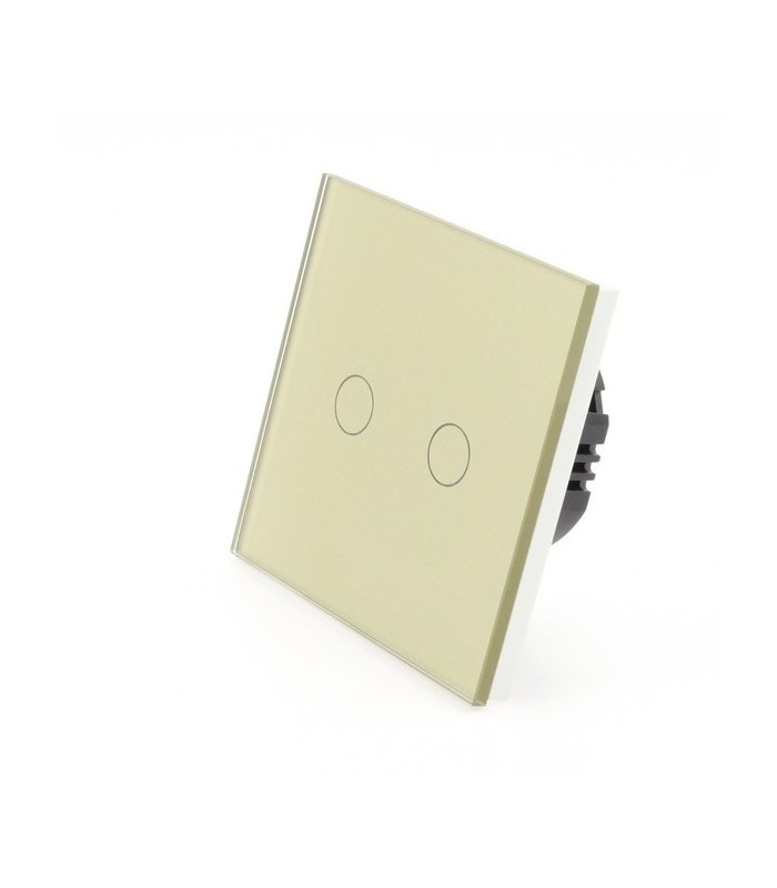 Întrerupător dublu touch screen Wi-Fi gold