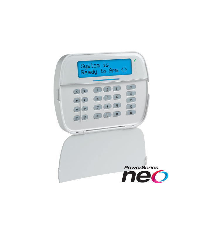 Tastatura LCD alfanumerica, cablata, 128 zone, modul Power G, SERIA NEO - DSC HS2LCDRF8EE3