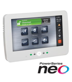 Tastatura touch screen color 7', 128 zone, cititor proximitate, SERIA NEO - DSC HS2TCHPEE1