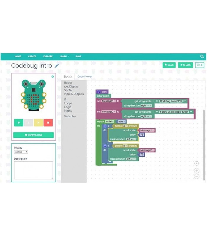 Placă dezvoltare CODEBUG IoT