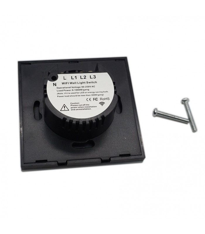 Întrerupător dublu touch screen Wi-Fi gold