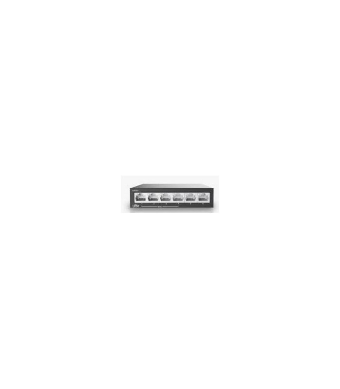 Switch 4 porturi PoE, 2 porturi uplink RJ45 - UNV NSW2020-6T-POE-IN