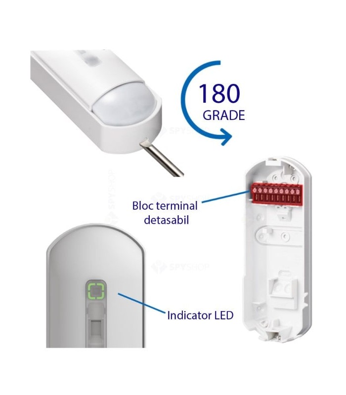 Detector de miscare in dubla tehnologie PIR+MW, lentila duala 15 m la 85Â°, 24 m la 5Â°, Grade 3 - OPTEX FLX-A-DAM-X5