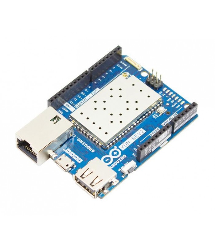Placa de dezvoltare, Arduino Yun Rev 2, ATmega32U4 MCU, modul WLAN