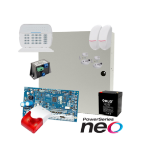 Kit alarma la efractie DSC NEO cu sirena interioara KIT2016INT