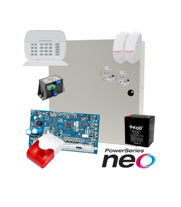 Kit alarma la efractie DSC NEO cu sirena interioara KIT2016INT