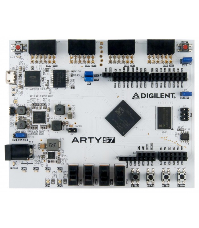 Placă de evaluare, Spartan-7 50 FPGA, 256 MB RAM, 4 x antet Pmod, Vivado
