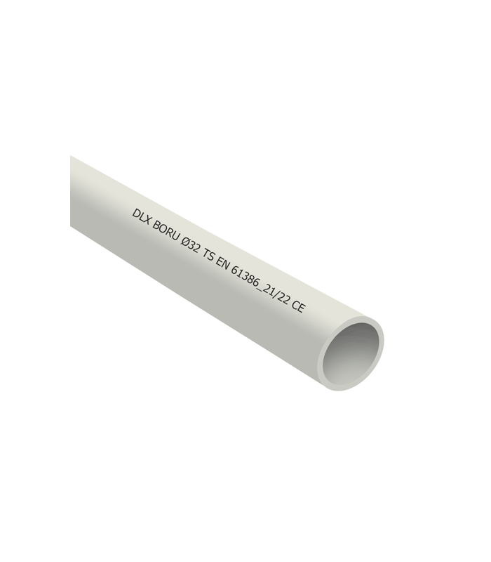 Tub PVC rigid D25, 750N, Halogen free, 3m - DLX TRP-802-25