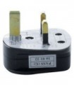 PRO ELEC - 9518 13A BLACK - 13A UK Mains Plug, 13A Fuse, Black