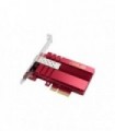 Asus 10g pcie network adapter sfp+ port for optical fiber transmission and dac cable hyper-fast 10gbps built-in cooling