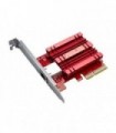 Asus 10gbase-t pcie network adapter with backward compatibility of 5/2.5/1g and 100mbps  rj45 port and built-in qos.