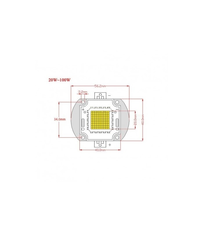 LED Albastru de 30 W