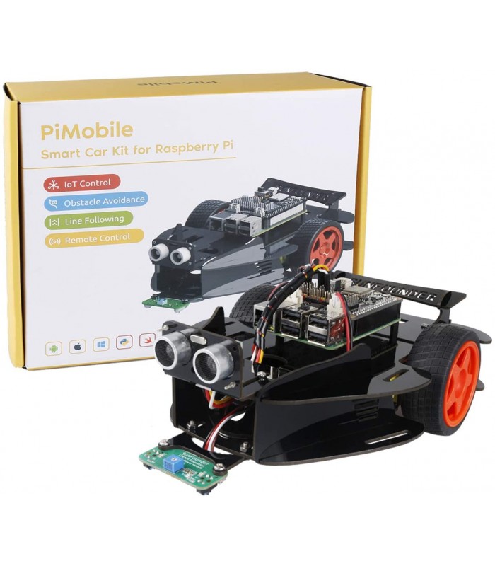 Kit mașină inteligentă PiMobile Smart pentru Raspberry Pi Bazat pe Ezblock