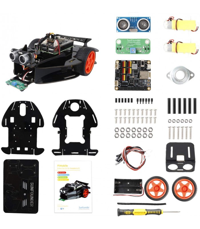 Kit mașină inteligentă PiMobile Smart pentru Raspberry Pi Bazat pe Ezblock