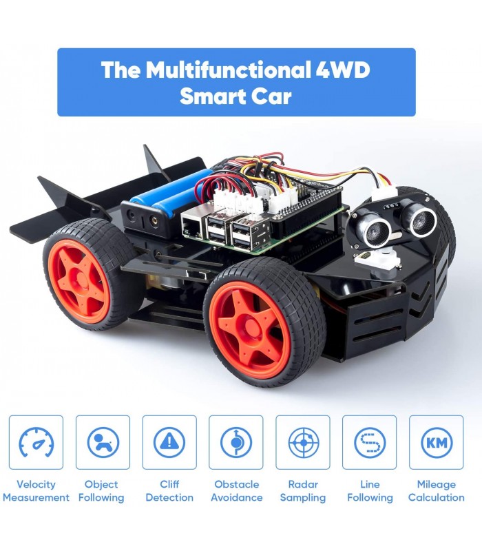 Kit mașină inteligentă PiCar-4WD Smart pentru Raspberry Pi