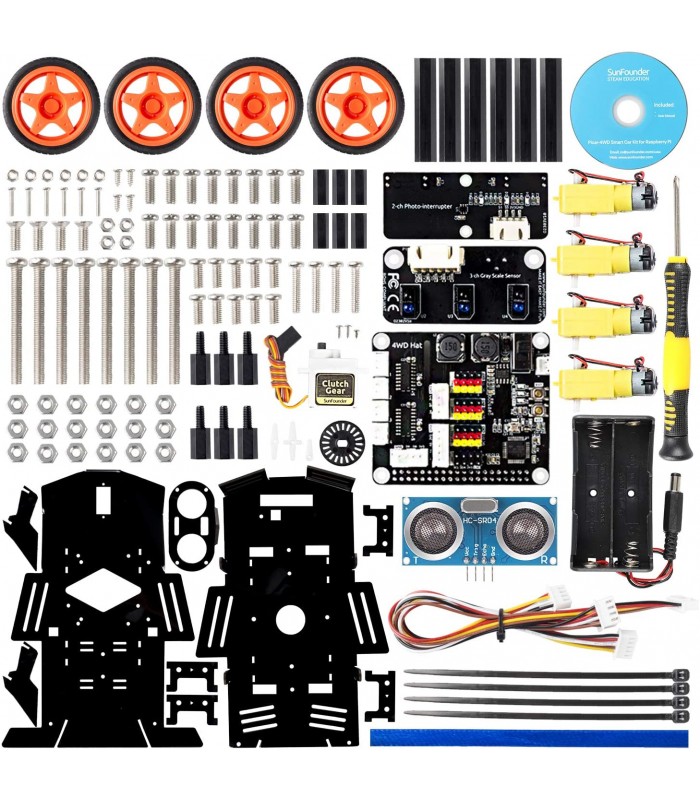 Kit mașină inteligentă PiCar-4WD Smart pentru Raspberry Pi
