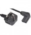 PRO ELEC - PE01141 - Mains Power Cord, With Fuse, Mains Plug, UK to IEC 60320 C13, 1 m, 13 A, 240 V, Black